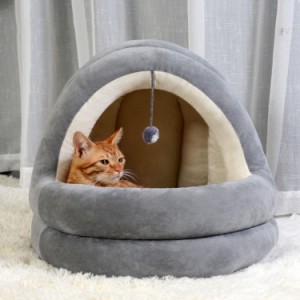 犬 猫 ペットベッド ベッド ドーム型 ペットハウス 2WAY ペットソファー ドーム型ベッド ペットクッション 冬 猫用 犬用ハウス クッショ