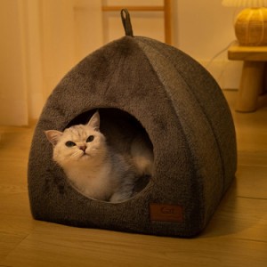 猫ベッド 犬ベッド ドーム型 猫ハウス ペットハウス 犬ハウス 猫の家 ペットクッション 冬 暖かい 滑り止め 冬用 室内 折りたたみ おしゃ