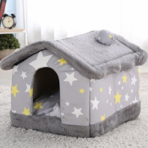 猫ハウス 猫 ベッド 犬 ベッド 冬用 ドーム型 小型犬用ベッド ドーム 犬小屋 超小型犬 子猫 子犬 2way キャットハウス 小動物用 ふかふか