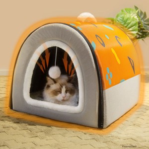 犬小屋 ペットハウス ベッド ドーム型 猫ハウス 犬ハウス 犬 猫 小型犬 中型犬 暖かい 折りたたみ 2way 両用 ペットソファ ペットクッシ