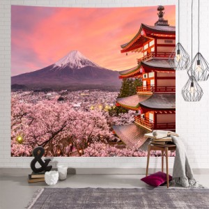 タペストリー 壁掛け 大判 桜の花 春 花 風景画 おしゃれ ファブリック装飾用品 インテリア 多機能 壁や窓の飾り 布ポスター お店 模様替