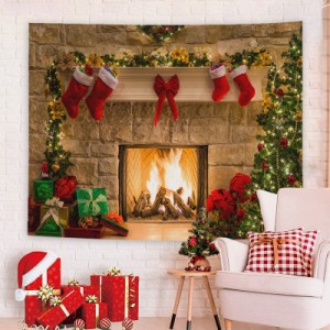 クリスマス タペストリー クリスマスツリー 雪だるま サンタクロース おしゃれ ギフト サプライズ クラシック 気分 インテリア 壁掛け 壁