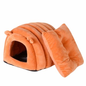 犬ベッド 猫ベッド ペットハウス ペットソファ ペットクッション ペット用寝袋 ふわふわ 犬猫 兼用 寒さ対策 保温防寒 暖かい休憩所 折り