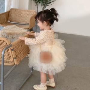 長袖 可愛い ドレス キッズ服 女の子 ワンピースドレス カジュアル かわいい 揺れる裾 子供用 結婚式 通園 発表会 学園祭 衣装 キッズ ピ