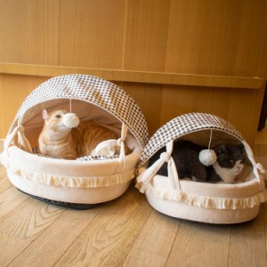 ペット テント おしゃれ かわいい ペットベッド 夏 ドーム 小型犬 猫 テント ベッド クッション 犬小屋 猫小屋 洗える 通年 軽量 ポータ