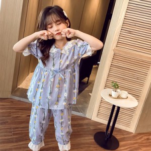 女の子 パジャマ キッズ 寝巻き 子供服 tシャツ 上下セット プルオーバー パジャマ 純綿 お姫様 姫系 部屋着 ルームウェア 女児 お娘さん