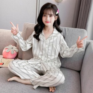 女の子 パジャマ キッズ 寝巻き 子供服 tシャツ 上下セット 前開き パジャマシルク 男の子 部屋着 ルームウェア 男女兼用 春夏 長袖 2点