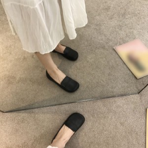 ローヒールパンプス パンプス 疲れない 痛くない 履きやすい 歩きやすい 黒 フラットシューズ ローヒール ぺたんこ レディース 柔らかい 