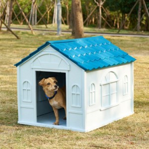 いぬ小屋 犬舎 屋外 小型犬 防水 ドックハウス シェルター 北欧 ペットハウス 組み立て型 柴犬用 ペットケージ プラスチック製 防風 雨よ