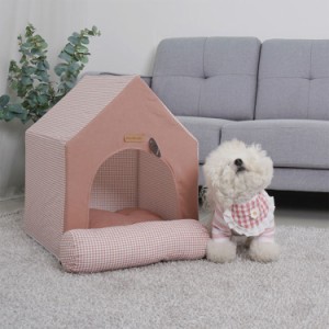 ペットハウス ペット 犬 猫 ベッド テント 四角 犬小屋 猫小屋 簡単組み立て 洗濯可能 マットレス付き 室内 秋冬用 ハウス 通年 おしゃれ