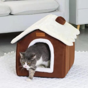 犬 猫 ベッド ドーム型ベッド 猫ハウス 猫用ベッド ドーム型 暖房 エアコン適応 ベッドマット ペットハウス ペットベッド 犬小屋 快適 柔