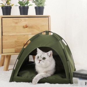 猫用 ペットベッド テント ケージ用 ドーム型 キャットハウス ねこ 小型犬 いぬ 犬用ベッド 兎 小動物 ベッド 室内 旅行用 洗える オール