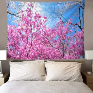 さくらタペストリー ピンクの桜 春 風景タペストリー 家の装飾 寝室 居間 ウォールタペストリー 桜 お花見 さくら 自然風景 壁掛け おし
