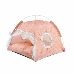 夏用 ペットテント ペットハウス ドーム型 折りたたみ式 おしゃれ 可愛い 猫 犬 ベッド テント 休憩所 猫クッション ソファ 柔らかい ぐ
