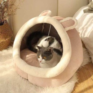 秋冬用 ネコ キャット ドームベッド 猫用品 猫 ベッド 猫用ベッド キャットベッド ペットベッド ハウス ベット インテリア おしゃれ 暖か