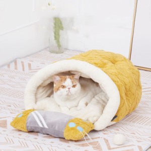 秋冬用 ネコ キャット ドームベッド 猫用品 猫 ベッド 猫用ベッド キャットベッド ペットベッド ハウス ベット インテリア おしゃれ 暖か