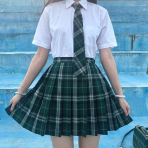 制服スカート チェック プリーツスカート 女子高生 コスプレ 学生服 ミニスカート ハイウェスト ハイウエストチェック柄プリーツスカート