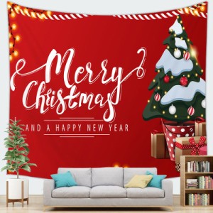 クリスマス タペストリー クリスマスの背景 おしゃれ壁掛け 装飾布 欧米風 壁飾り インテリア ホームデコレーション 多機能 リビング 窓 