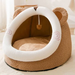 ペットベッド 犬 猫 ドーム型 ペットハウス 2way ペットソファー ドーム型ベッド 暖かい ペットクッション 寝床 取り外し可能 洗える ふ