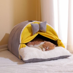 ペットベッド 猫ベッド ねこ ドーム型 ねこマット ペットソファ 犬 猫ベッド 猫ハウス キャットハウス ハウス 冬 猫のベッド 洗える 犬 