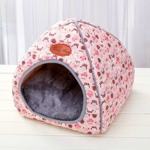 ペットベッド ドーム型 猫 ベッド ペット 寝袋 クッション付き 犬猫用 寝床 ペット用品 洗える ペットハウス 犬 ペットハウス ドーム型 