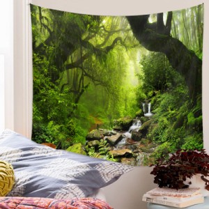熱帯植物 タペストリー 自然風景タペストリー 森 風景 大きい 癒し 部屋 飾り 景色 背景布 インテリア 布 背景 壁掛け 北欧 寝室 居間用 