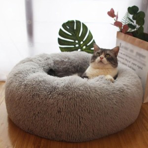 もふもふペットベッド 犬 猫 ベッド キャットハウス 冬用 寒さ対策 ペット用品 猫 ベッド 冬 猫ハウス クッション ペット用ベッド 猫をダ