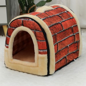 ペット用ベッド 犬ベッド ペットハウス 猫ハウス ドーム型 冬用 寒さ対策 ペット用クッション マット オシャレ 取り外し 耐久耐用 室内 