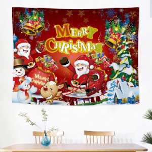 クリスマスツリー タペストリー 壁掛け クリスマス 飾り クリスマスデコレーション Merry Christmas 雪だるま ウォールアート 部屋 寝室 