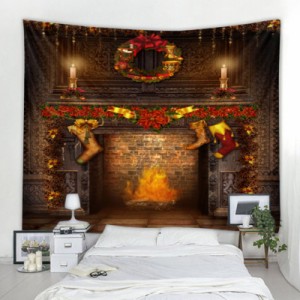 クリスマスツリー タペストリー クリスマスタペストリー おしゃれ 壁掛け 北欧 飾り 布 暖炉 インテリア 多機能壁掛け ファブリック装飾