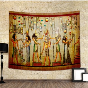 古代エジプト 壁掛けタペストリー 壁掛け サイケデリックホーム 装飾 壁芸術 北欧タペストリー おしゃれ 壁画 部屋の窓の装飾 リビングル