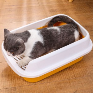 猫 トイレ におい対策 ペット用 猫砂 匂い対策 おしゃれ スコップ付き 清潔 L34*52*21cm 猫 トイレ 匂い対策 おしゃれ 四角 大型 におい