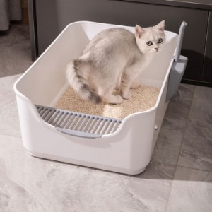 シンプルデザインで洗いやすい猫用トイレ シンプルデザイン トイレット アイキャット 猫トイレ 猫のトイレ 猫用トイレ トイレタリー キャ