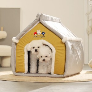犬 犬用 ハウス ペットハウス ベッド ペット 室内 室内用 犬小屋 屋根付き 小屋 ドーム クッション 洗える 室内用 あったか 保温 小型 猫