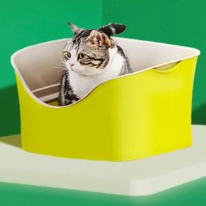 ラクラク猫トイレ ダブルブロック ネコトイレ ねこ 用品 猫トイレ 本体 シンプル おしゃれ スコップ付き 猫のトイレ トイレ おしゃれ 猫