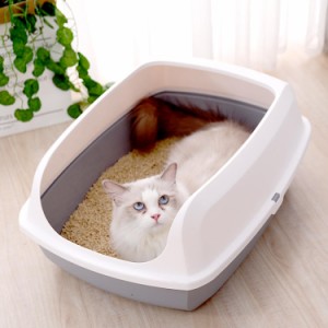 猫用トイレ 抗菌キャットトイレ 猫用トイレ 抗菌キャットトイレ 猫用品 ねこグッズ ペットグッズ ペット用品 PP素材 大きい猫 多猫 本体 