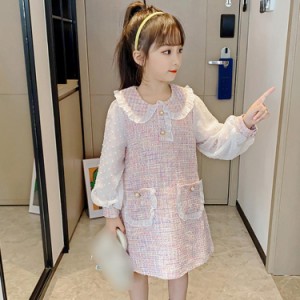 長袖 スカート 可愛い キッズ服 子供 子供服 ハイウエスト 春秋冬 森ガール 子供用 おしゃれ ガールズ 女児服 かわいい ワンピース ベビ