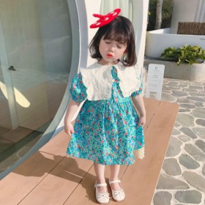 ベビースカート ワンピース 女の子 ベビー服 スカート 夏 子供服 花柄 可愛い プリンセス風 誕生日 結婚式 子供 キッズ シンデレラ ドレ