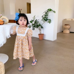 キッズ服 子供服 女の子 ワンピース 花柄 結婚式 入学式 女児服 Aライン 長袖スカート 子供 スカート 長袖 誕生日おしゃれ 卒業式 洋服 