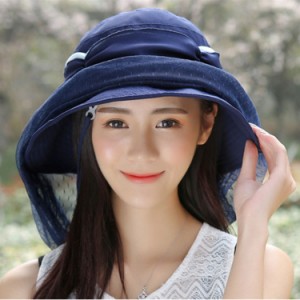 [CZLZY]虫除けネット付き帽子 つば広 取り外し可能 あご紐 防虫ネット 日よけ帽子 レディース おしゃれ 紫外線対策 虫よけ 日よけ ガーデ