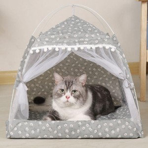 猫 テント 大きい ペットテント 室内 室外 犬 テント ベッド 猫 テント ペット用ベッド 折りたたみ 組み立て簡単 ペットベッド 猫 犬 ベ