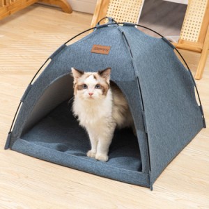 ペット テント 猫 大きい 冬用 夏用 ペット ハウス ペットベッド 犬小屋 猫小屋 通気性いい 折りたたみ かわいい マットレス付き 組み立