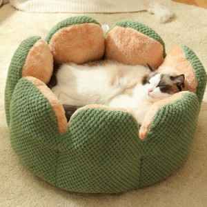 ペットベッド 円形 高反発 ふわふわ 可愛いベッド 猫用ベッド 冬 おしゃれ 耐久性 居心地の良い 猫 犬 ベッド ペットソファー 丸洗い 滑