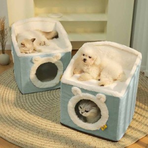 ペットベッド 犬 猫 ハウス ドーム型 ベッド ペットハウス クッション 洗える 通年 ドーム ペットソファ 小型犬 ベッド ふわふわ もこも