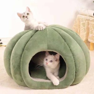 猫 ベッド 猫ハウス 冬 ドーム 小さめ 猫用ベッド ペットベッド 犬小屋 ドーム型 クッション ソファー 猫篷 隠れ家 オールシーズン おし