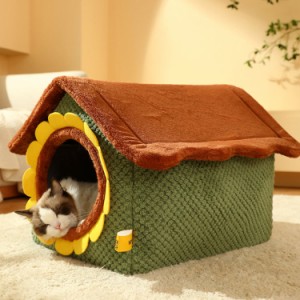 ペットハウス 冬 小さめ 猫用ベッド ドーム ドーム型 ベッド 猫ハウス 犬小屋 可愛い 柔らか 水洗い 滑り止め 小型犬 ペット小屋 室内用 