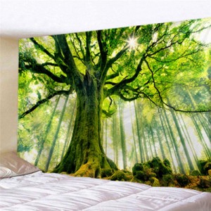 神秘の自然 お部屋で森林浴 山 3Dグラフィック マルチカバー 壁掛け インテリア 瞑想グッズ タペストリー ネットショップ 商品撮影 背景 