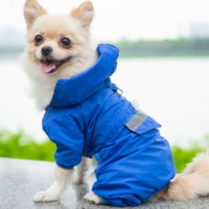 犬 レインコート 犬の服 ペット用品 防水 帽子付き ペット用品 雨具 レインコート 夜間反射 軽量 防風 レインコート ポンチョ 散歩 お出