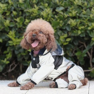 犬用レインコート ペット レインパーカー 雨具 フード付き ペット服 ドッグウェア 快適 ペットウエア カッパ 犬服 防水 着脱簡単 お出掛