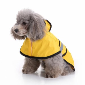 レインコート 犬用カッパ 防水 ペット服 雨具 通気 完全防水 帽子付 マジックテープ 着せやすい レインウエア リード穴あり 犬用雨柴犬合